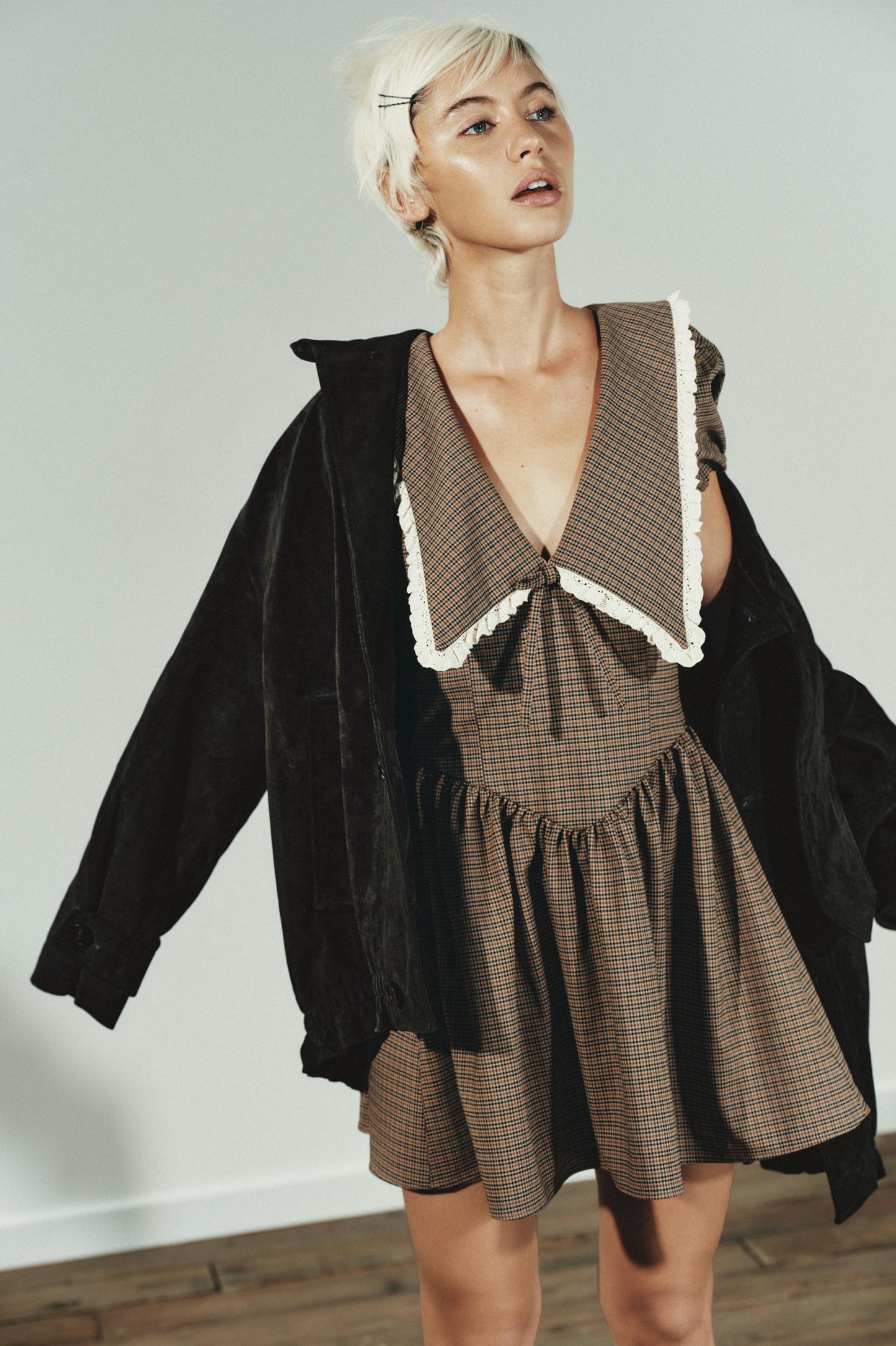 Plaid Peter Pan Collar Dress