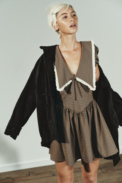 Plaid Peter Pan Collar Dress