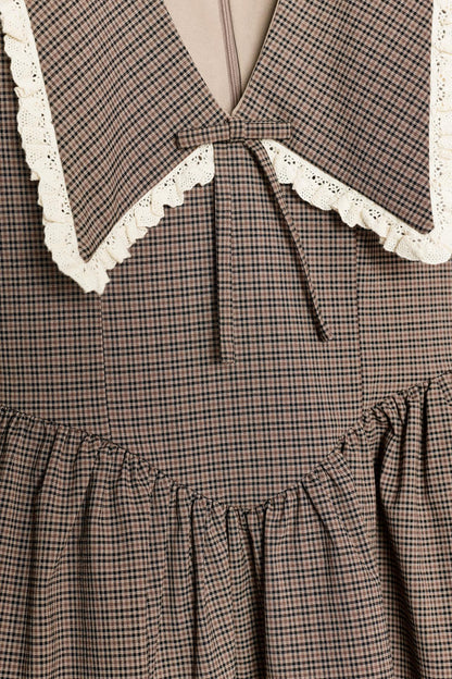 Plaid Peter Pan Collar Dress
